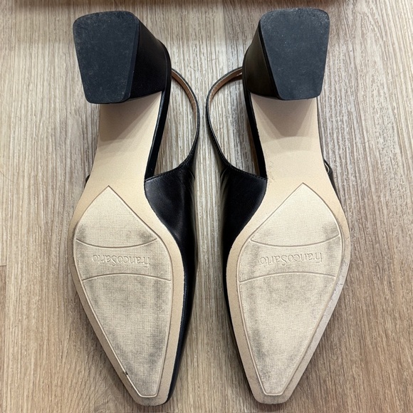 Franco Sarto Jacer Black Slingback Pointed Toe Pump Heels 9 - Picture 7 of 8